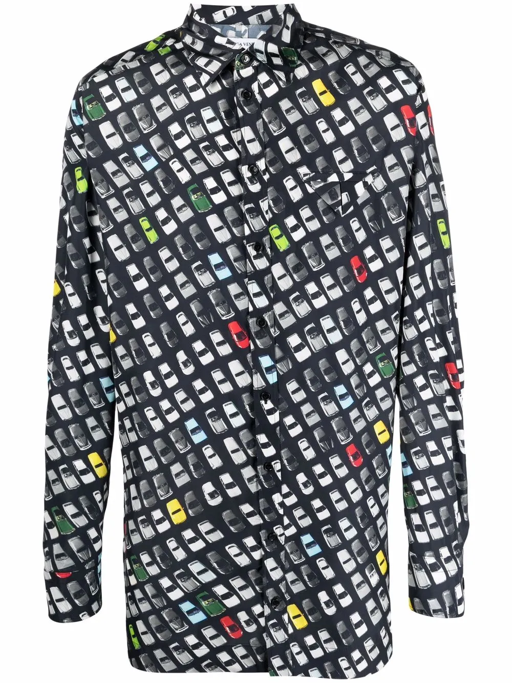 BOTTEGA VENETA GRAPHIC-PRINT LONG-SLEEVE SHIRT