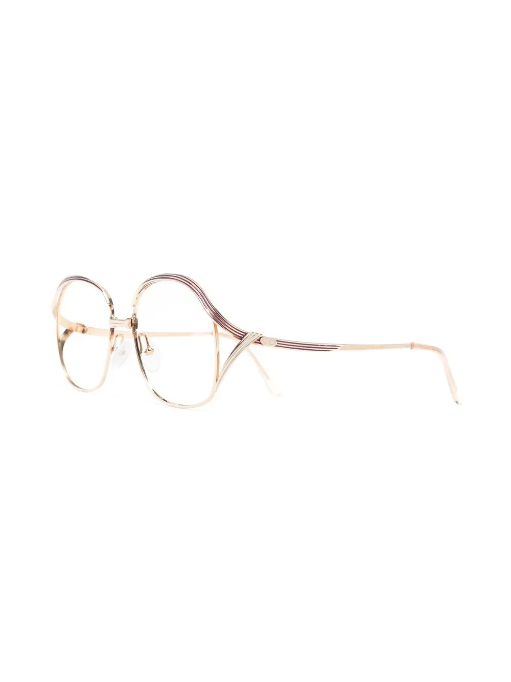 Pre-owned Dior 1980s  Oversized-frame Glasses In Gold