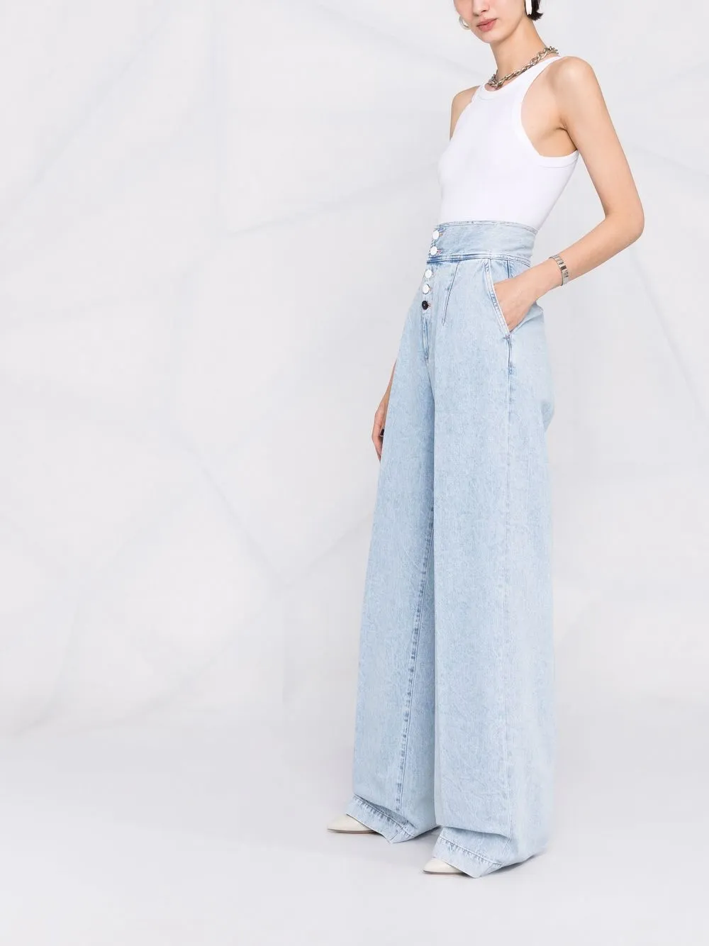 фото Made in tomboy широкие джинсы felisia с завышенной талией