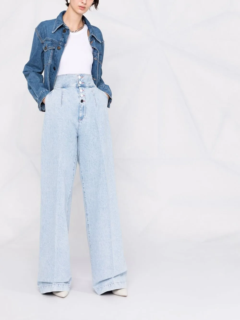 фото Made in tomboy широкие джинсы felisia с завышенной талией
