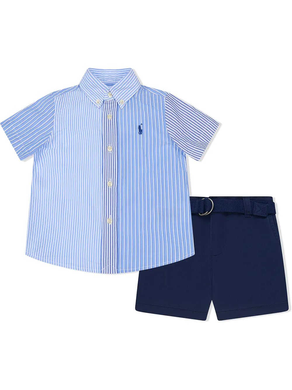 фото Ralph lauren kids комплект из полосатой рубашки и шортов