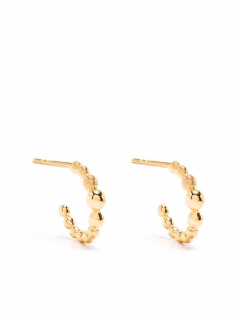 beaded mini hoop earrings