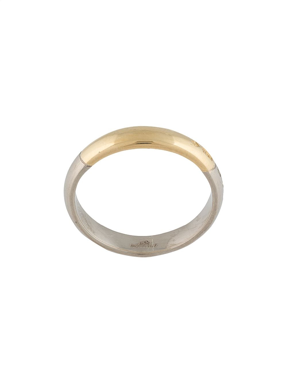Bunney Two-tone Sterling Silver Band In Gold
