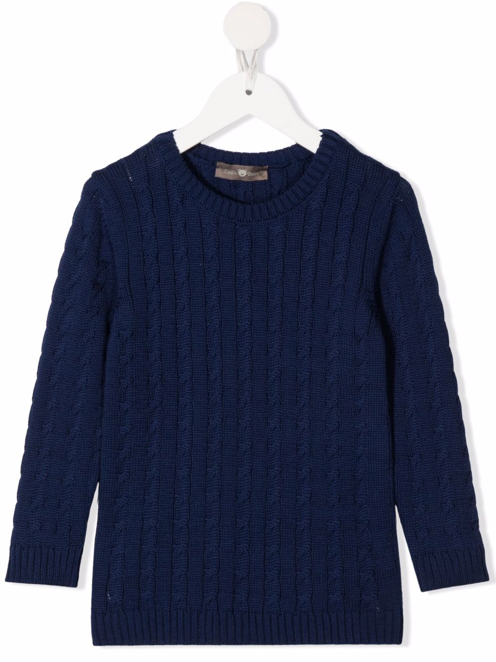 Little Bear Cable-knit Jumper In Blue