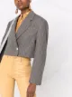 Acne Studios cropped asymmetric striped blazer