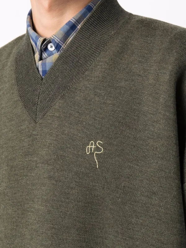 acne studios v neck sweater