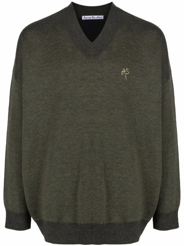 acne studios v neck sweater