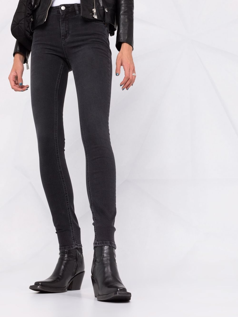 Shop Acne Studios Climb Skinny-fit Jeans In Black