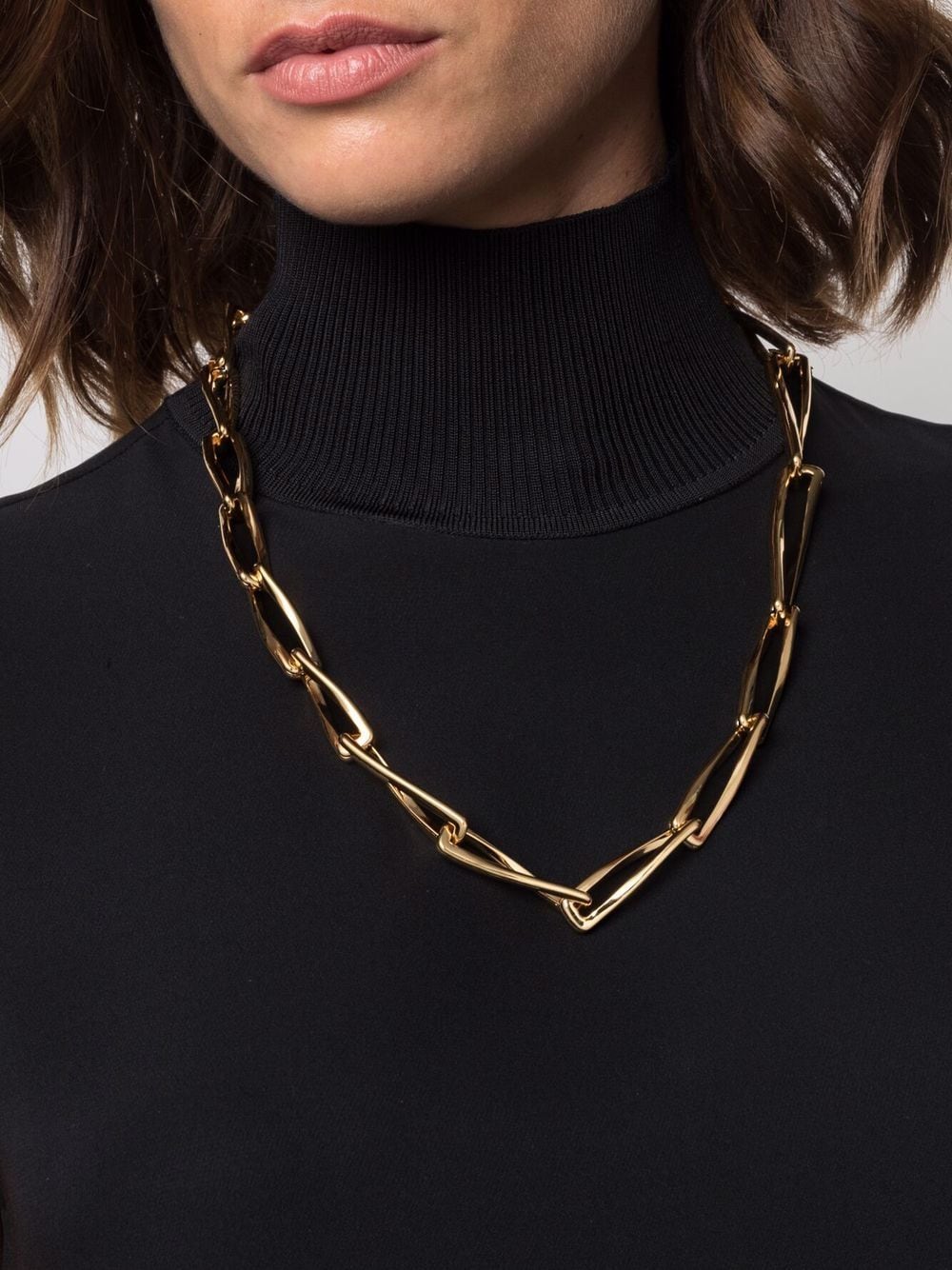 Shop Missoma Twisted Link Chain Necklace In Gold