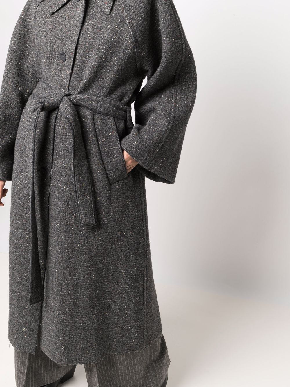 фото Acne studios однобортное пальто с поясом