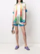 Image 2 of Casablanca tie-dye drawstring silk shorts