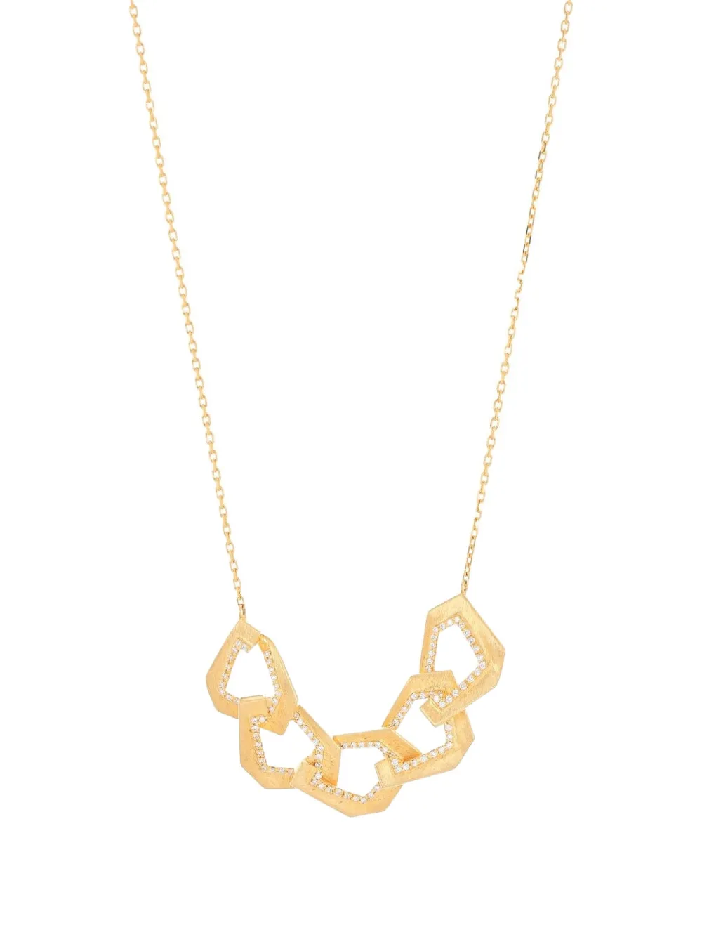 Kavant & Sharart 18k Yellow Gold Origami Link No.5 Diamond Necklace