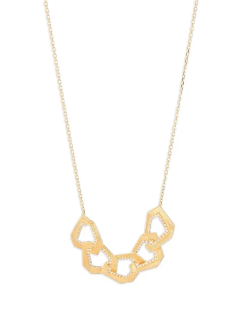 Kavant & Sharart 18K yellow gold Origami Link NO.5 diamond necklace