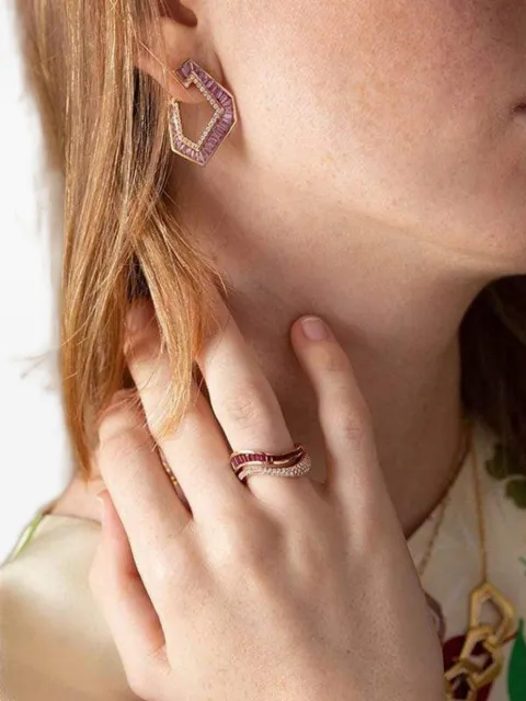 Kavant & Sharart anillo Talay en oro rosa de 18kt con rubí