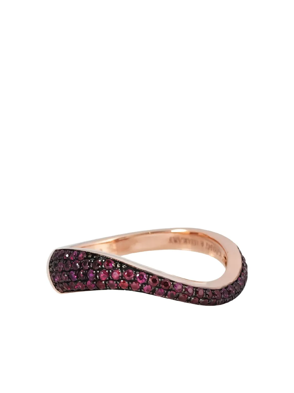 Kavant & Sharart 18K rose gold Talay pavé wave ruby ring | Image 2