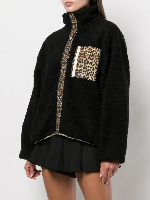 sandy liang fleece leopard