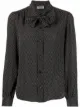 Imagem 2 de Saint Laurent Blusa com laço na gola e poás