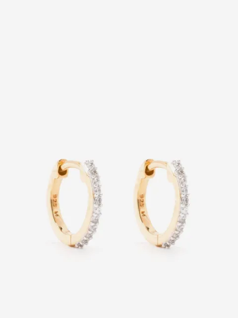 Missoma pavé huggie hoop earrings