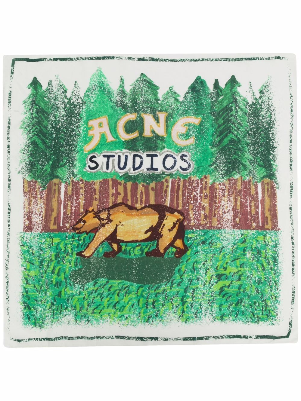 фото Acne studios шарф с принтом из коллаборации с grant levy