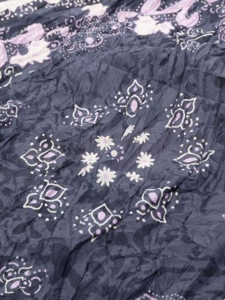 crinkled bandana print scarf展示图