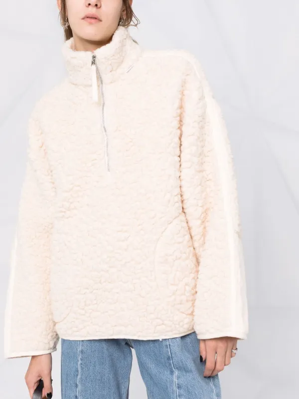 Acne Studios Textured Oversized Fleece Sweatshirt - Farfetch