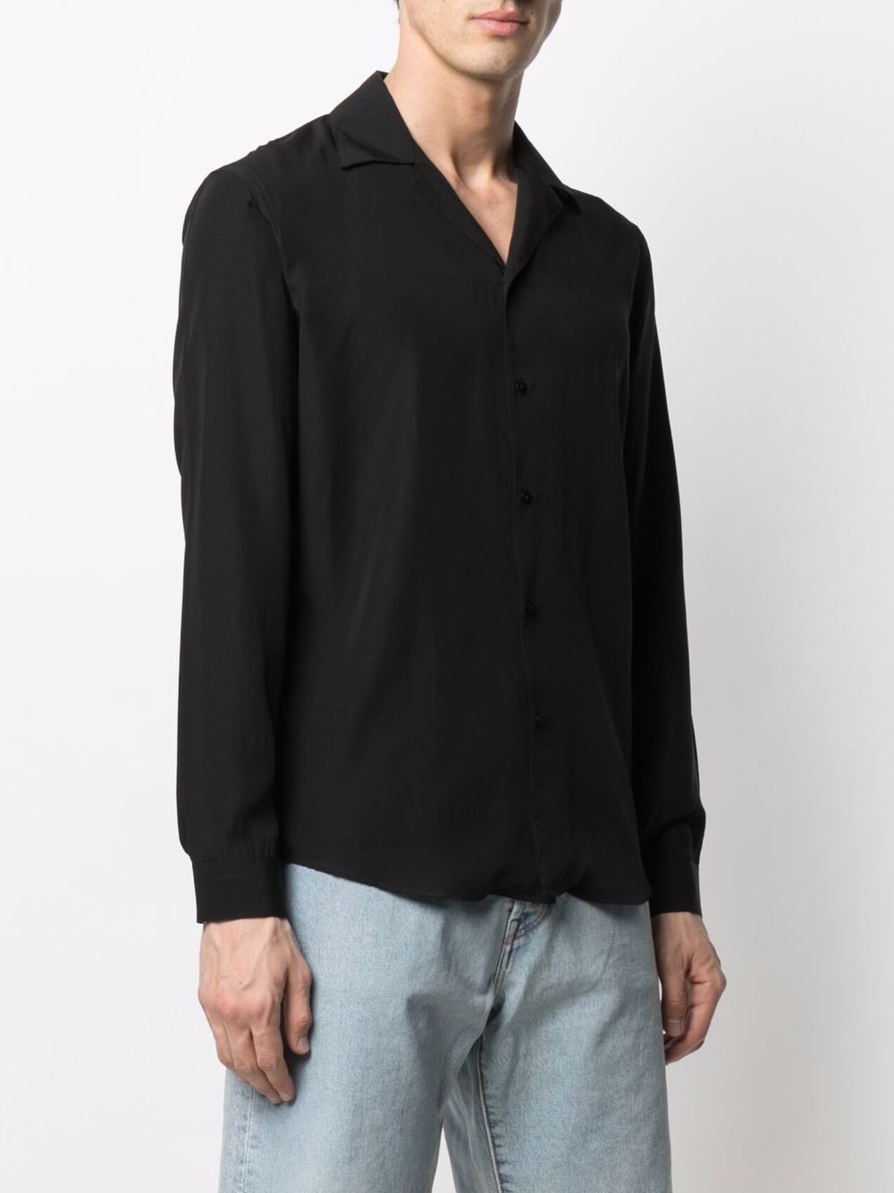 Shop Costumein Adam Congo Spread-collar Shirt In Black