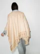 Fendi fringed trim logo poncho
