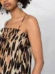 GANNI Blusa com pregas e estampa de leopardo