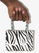 Amina Muaddi Super Amini Gilda zebra print bag