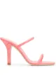 Image 1 of Paris Texas Bella snakeskin-effect sandals