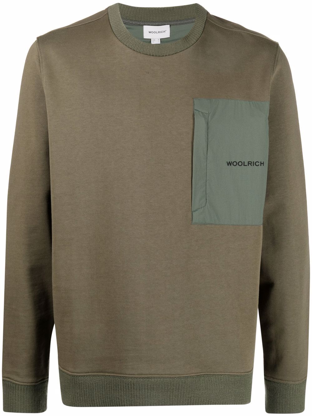 фото Woolrich толстовка с нагрудным карманом и логотипом