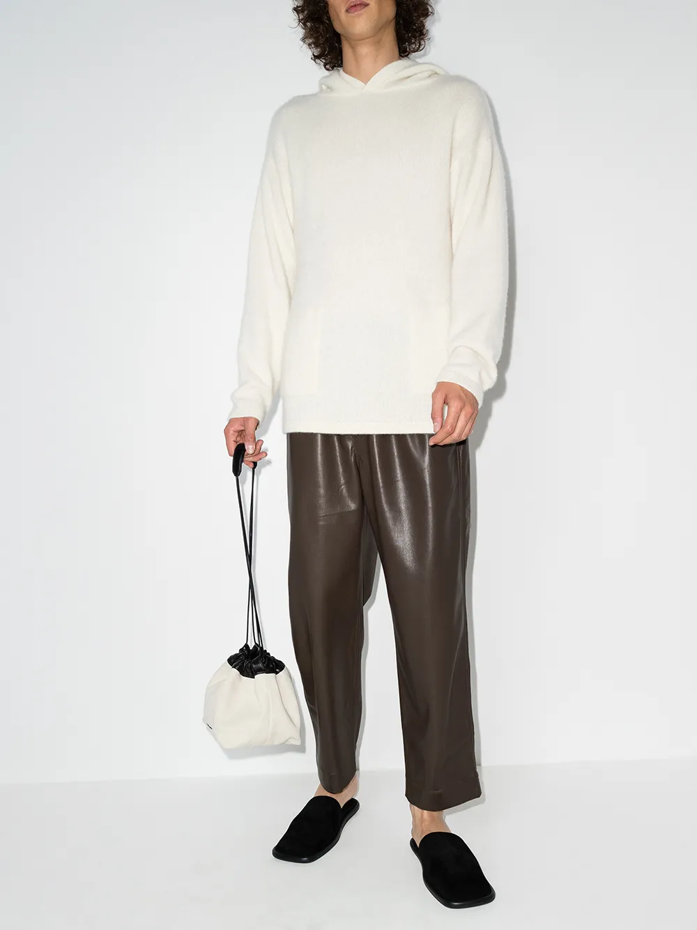 фото Nanushka брюки odessa из искусственной кожи