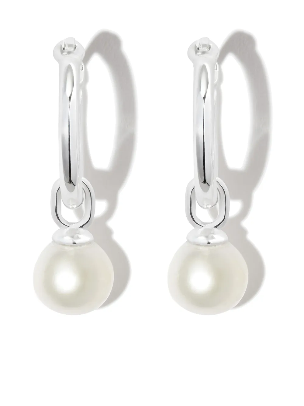 

Hatton Labs pearl hoop earrings - Silver