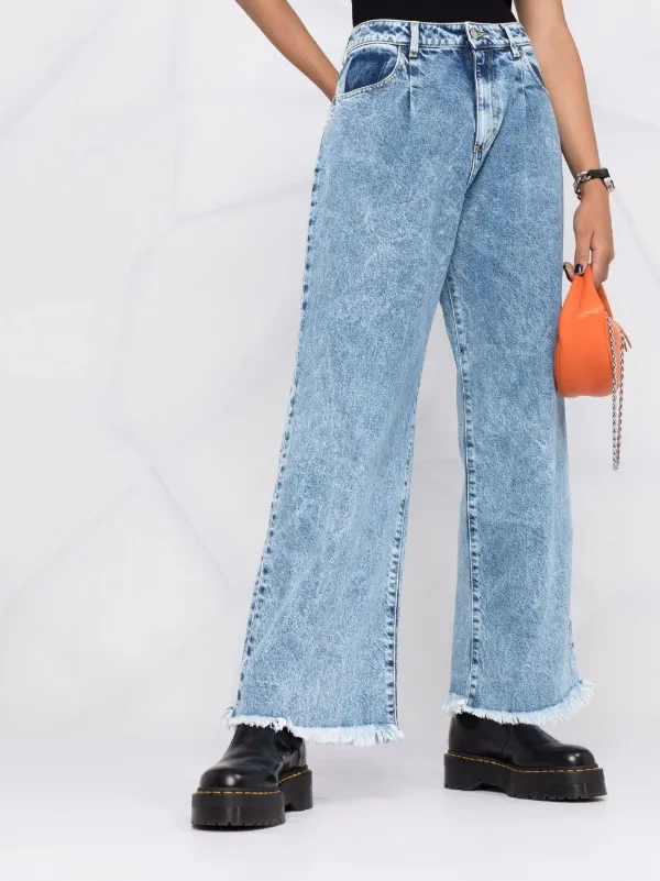 wide-leg denim jeans for women 