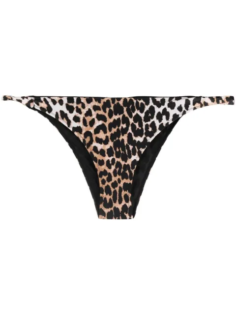 GANNI leopard print bikini bottoms