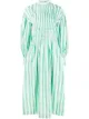 Image 1 of GANNI shirred striped dress