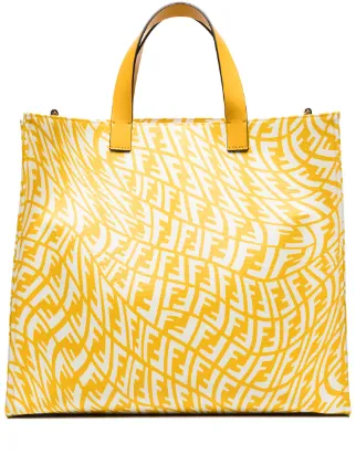 Giallo Borsa tote con stampa Farfetch Donna Accessori Borse Shopper e tote 