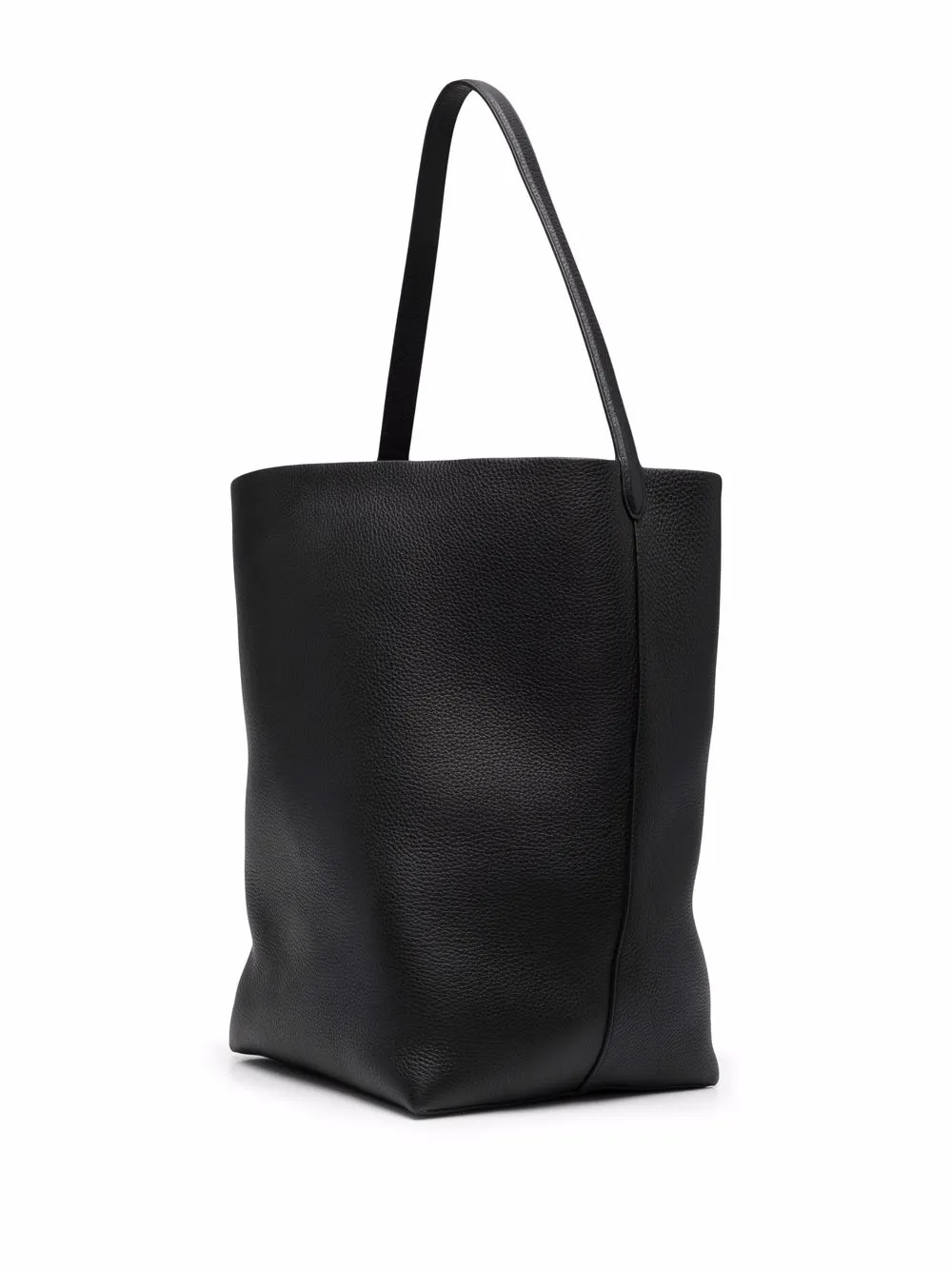 The Row Leren bucket shopper Zwart