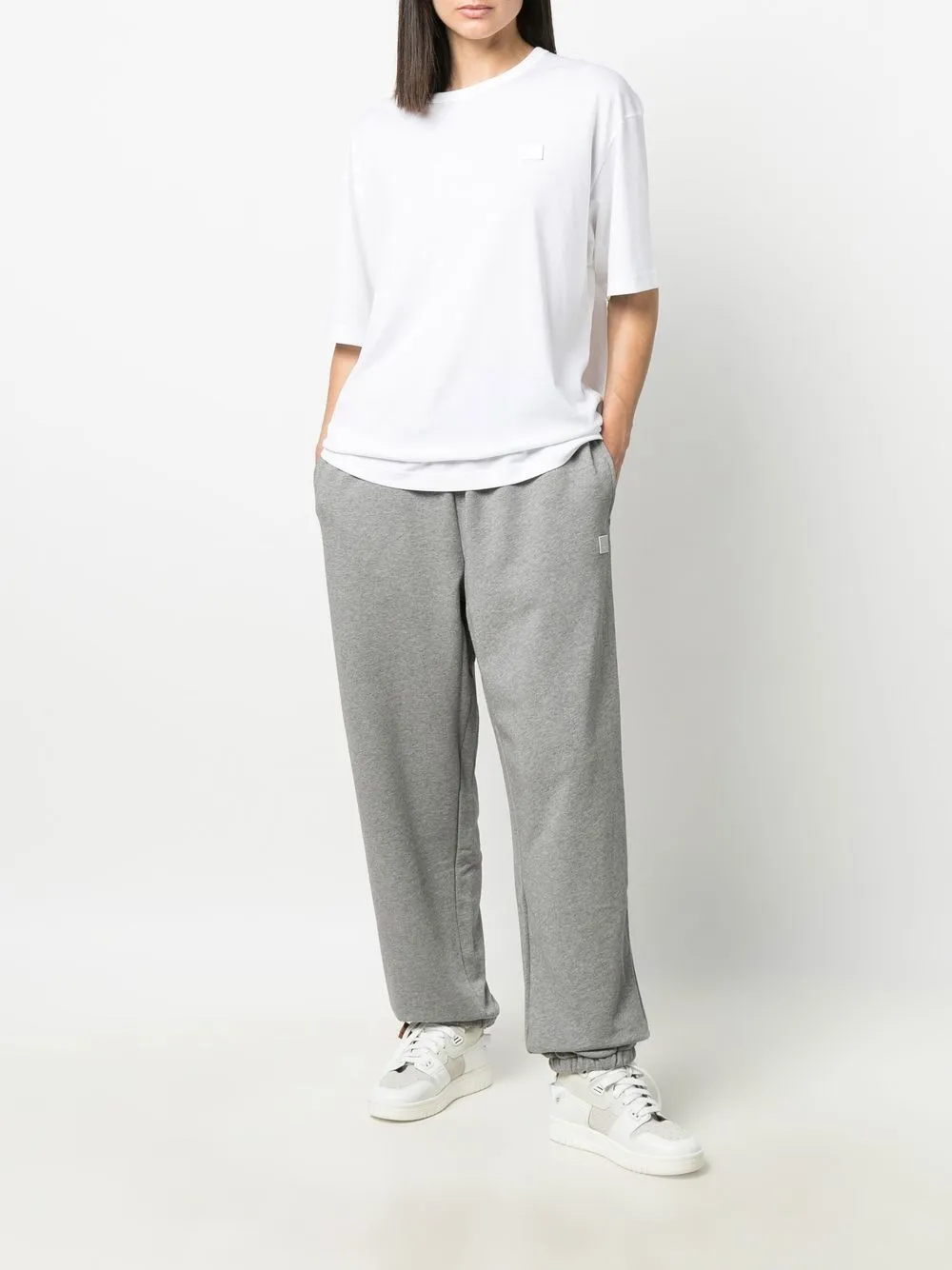 Cotton fleece sweatpants in white - Entire Studios