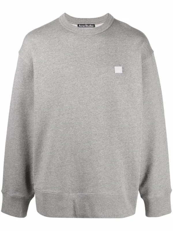 Acne Studios face-patch Crew Neck Sweatshirt - Farfetch