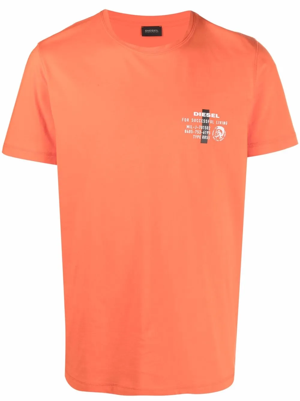 

Diesel playera con logo estampado - Naranja