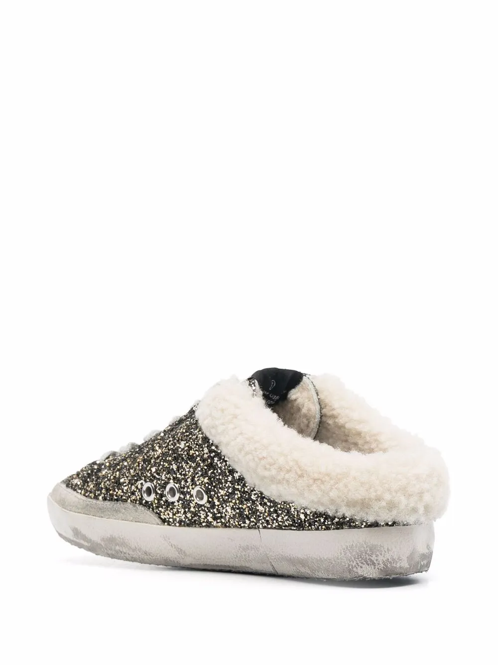 Golden Goose Super-star Sabot Glitter Upper Suede Star Shearling