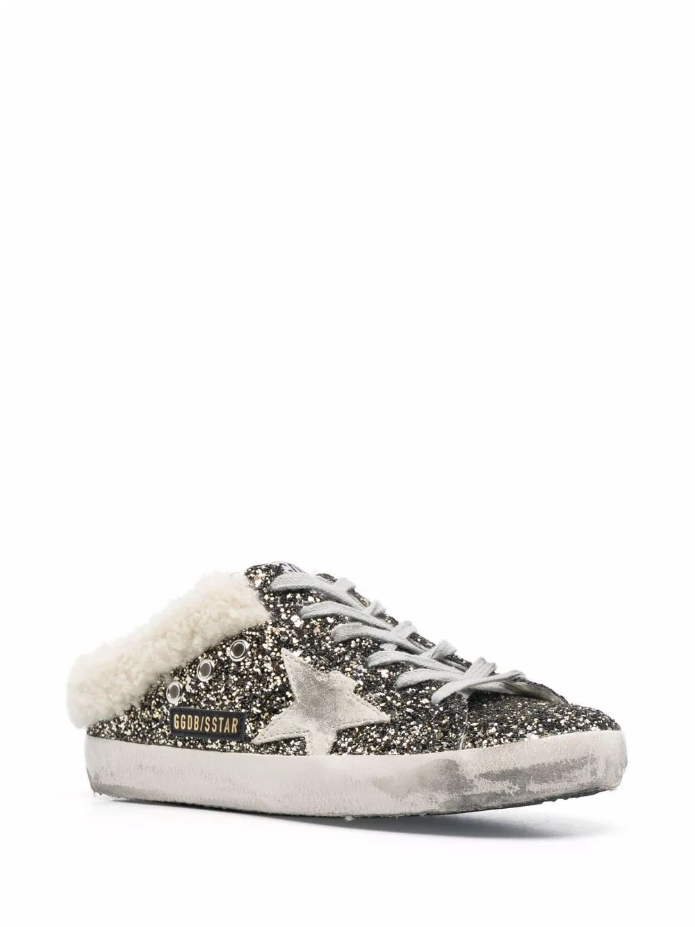 Shop Golden Goose Super-star Sabot Sneakers In Schwarz