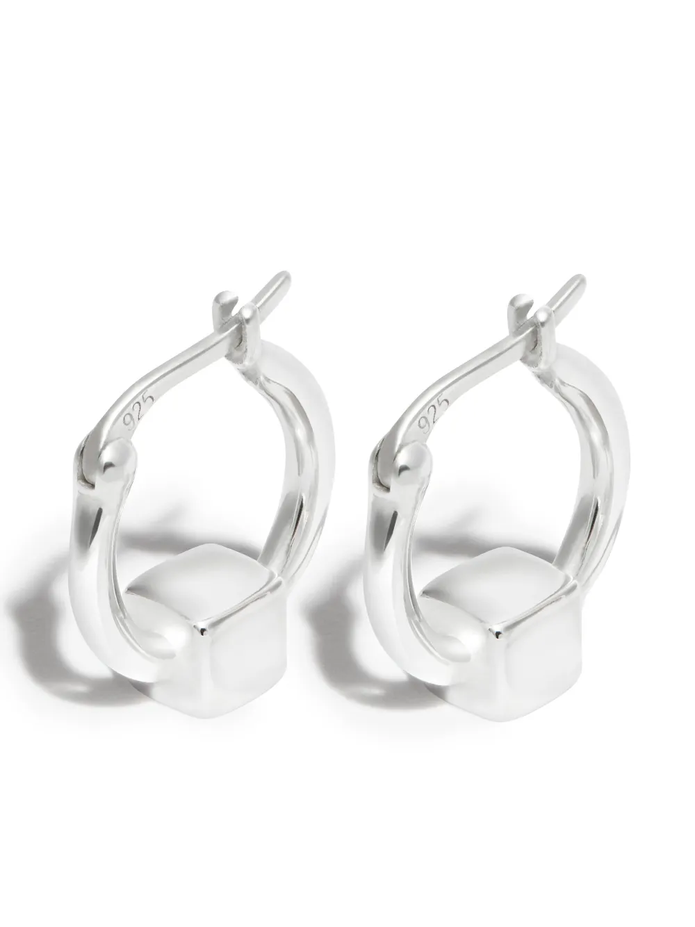 

Hatton Labs cube-charm hoop earrings - Silver