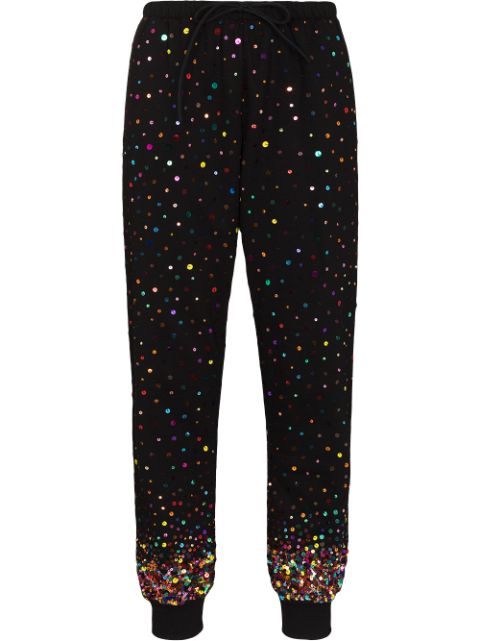 sequin track pants