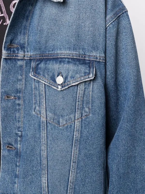 blue button up jacket