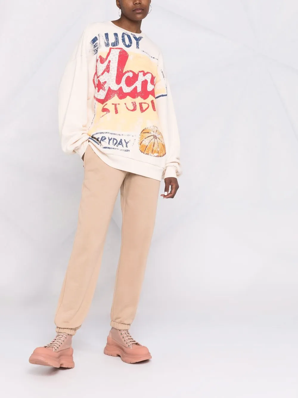 Image 2 of Acne Studios oversized seasonal artwork-print sweatshirt