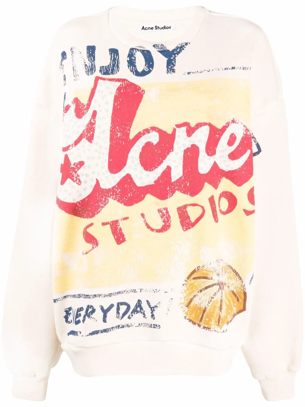 Image 1 of Acne Studios oversized seasonal artwork-print sweatshirt