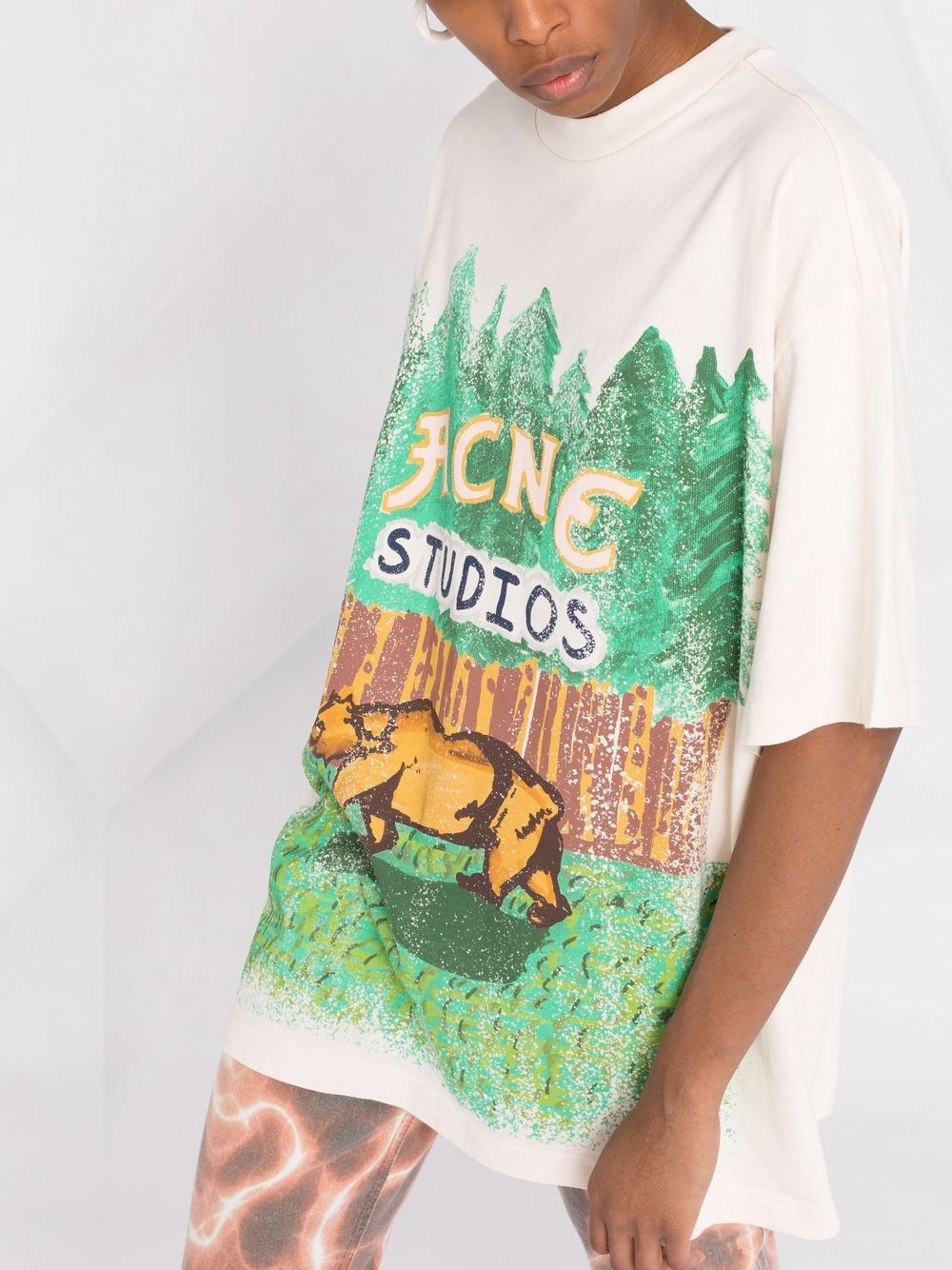 фото Acne studios illustration-print cotton t-shirt