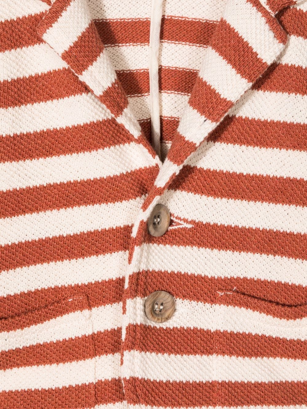 Shop Zhoe & Tobiah Striped Knit Blazer In Neutrals